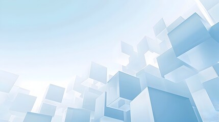 Obraz premium Futuristic Geometric Architectural Cubes and Polygons in Minimalist Abstract Design