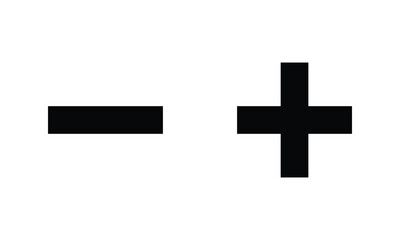 plus minus icon vector symbol