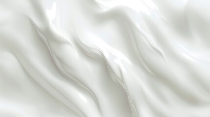Fototapeta premium A close up of white cream with a texture.