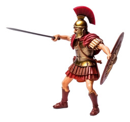 Obraz premium PNG Roman soldier weapon sword white background