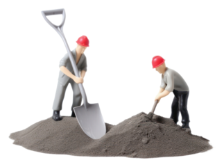 PNG People holding a shovel soil white background togetherness