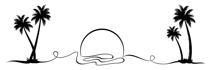 palm trees on the beach