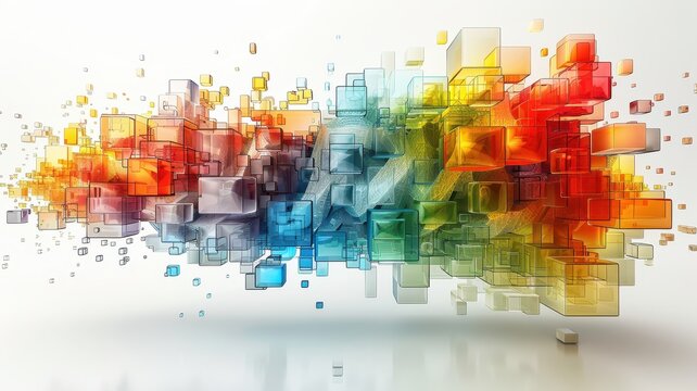 structure and wave of tech evolution, illustrated in a modern design with a gradient of colours