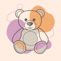 Fototapeta premium illustration of teddy bear 