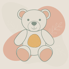 Naklejka premium illustration of teddy bear 