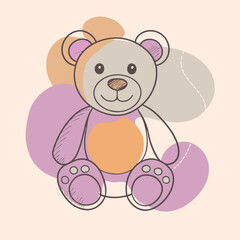 Fototapeta premium illustration of teddy bear 