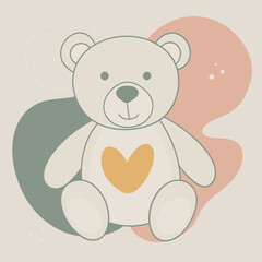 Fototapeta premium illustration of teddy bear 