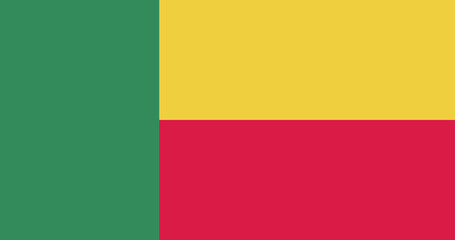 Illustration of the national flag of Benin