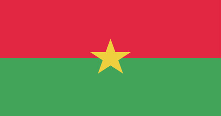 Illustration of the national flag of Burkina Faso