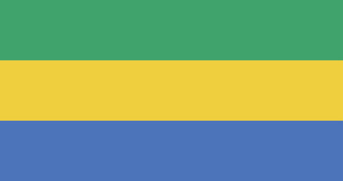 Illustration of the national flag of Gabon