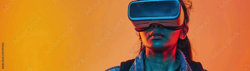 Poster immersive virtual reality experience a journey through advanced vr technology and the future of augm