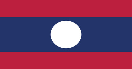 Illustration of the national flag of Laos