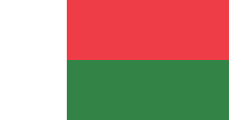 Illustration of the national flag of Madagascar