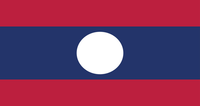 Illustration of the national flag of Laos