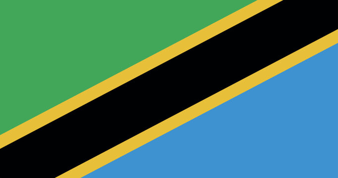 Illustration of the national flag of Tanzania