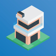 Isometric house vector illustration