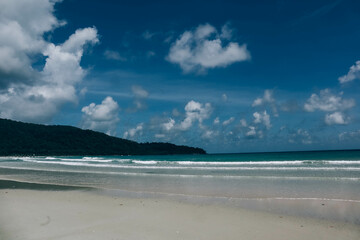 Beautiful Tropical Coral Reef Sea Background - Blue Sky Summer Material.