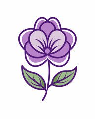 Gorgeous vector illustration of a purple flower: perfect inspiration for any creative project.
