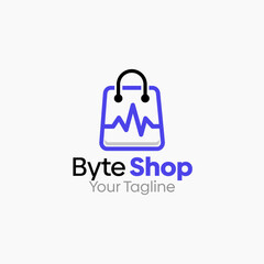 Byte Shop Logo Vector Template Design. Good for Business, Start up, Agency, and Organization