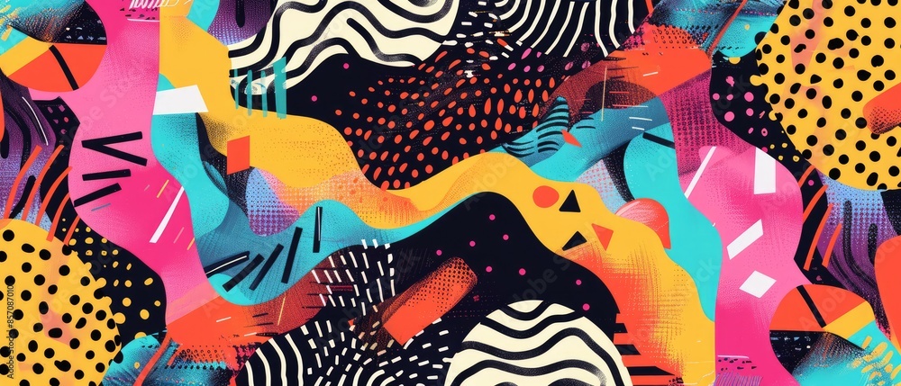 Aufkleber bold and energetic background with dynamic shapes and lines.