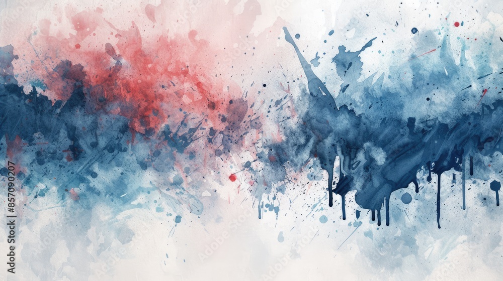 Poster abstract background watercolor mixing with many color in ink texture. aig42.