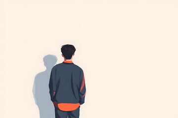 Minimalistic illustration of a man, capturing simplicity and elegance in modern design.
