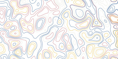 Abstract Line Topographic Contour Pattern