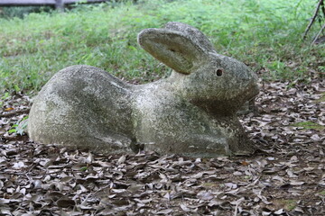 Stone statue of a rabbit
