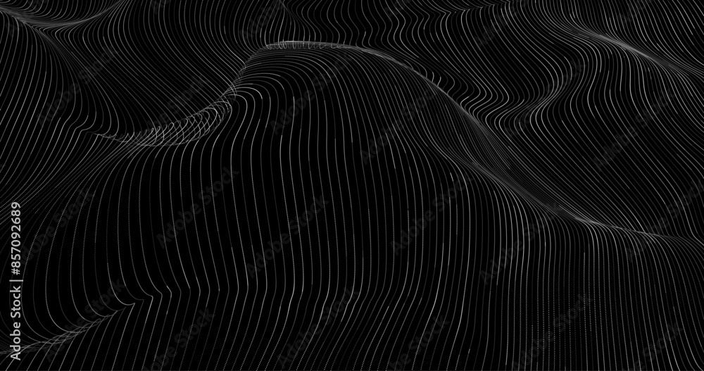 Poster wave pattern vector. 3d glowing abstract digital particles background. technology concept. abstract 