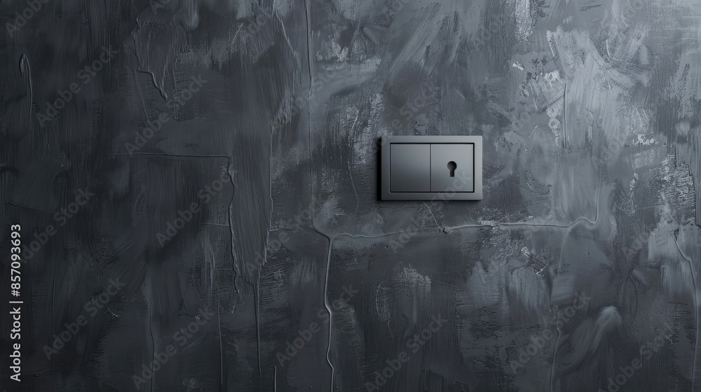 Poster socket and switch installed on a wall with paint applied