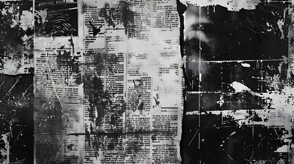 Abstract Black and White Texture with Textured Papers