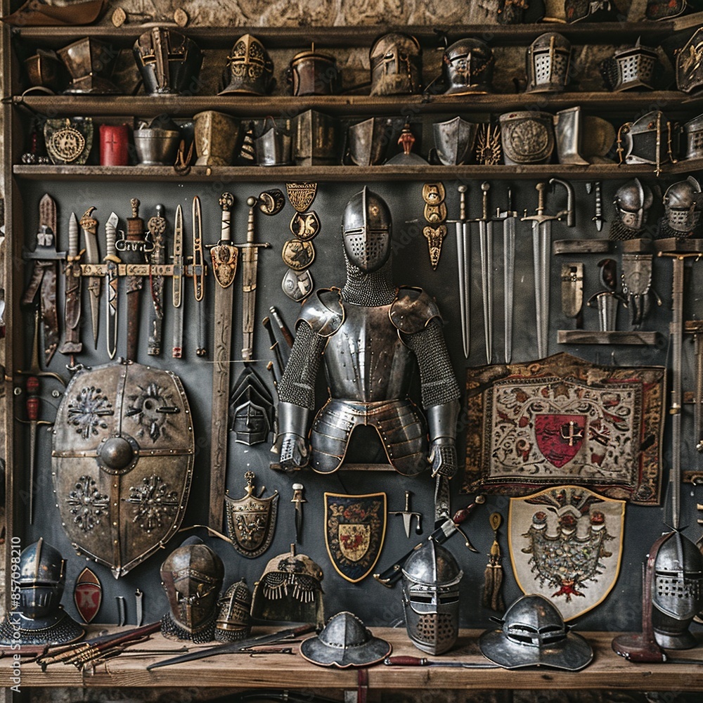 Poster immerse yourself in history with this professional image highlighting the weapons utilized by the fr