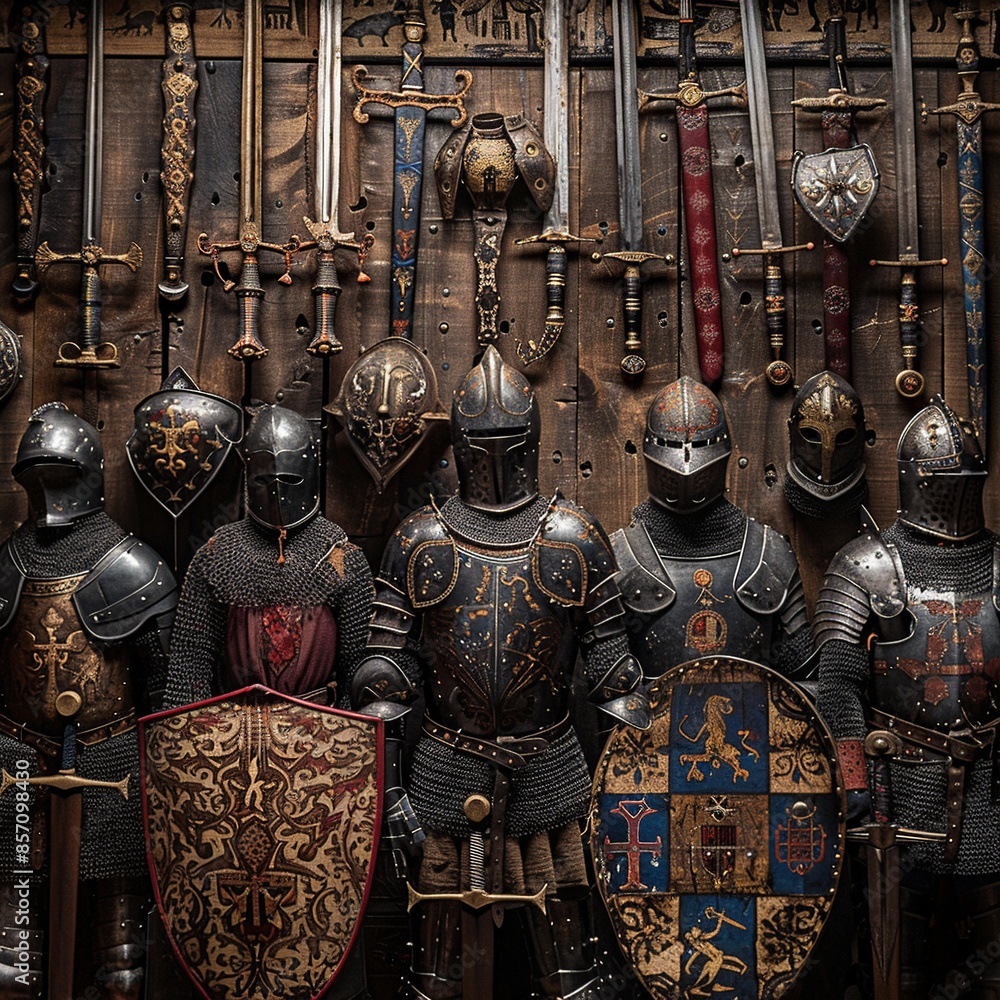 Poster immerse yourself in history with this professional image highlighting the weapons utilized by the fr