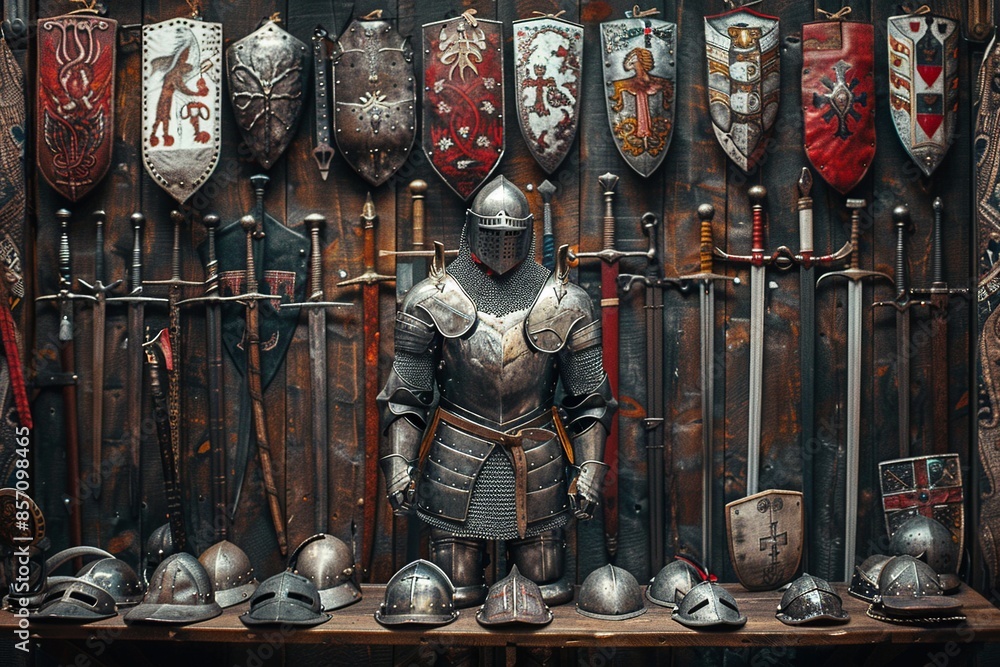 Poster immerse yourself in history with this professional image highlighting the weapons utilized by the fr