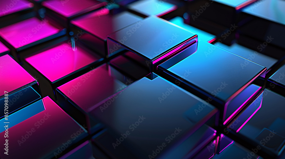 Poster color square data abstract background of big data concept