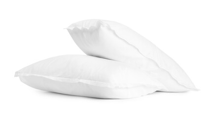 Two new soft pillows isolated on white