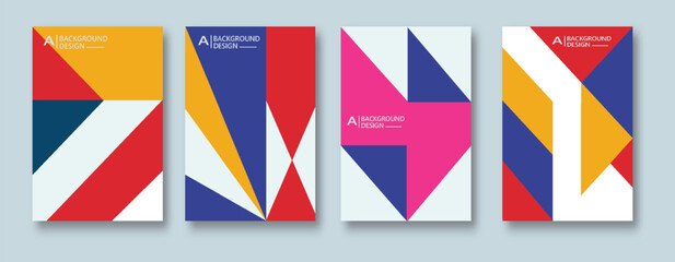 Fototapeta premium minimal covers design. Colorful geometric background,