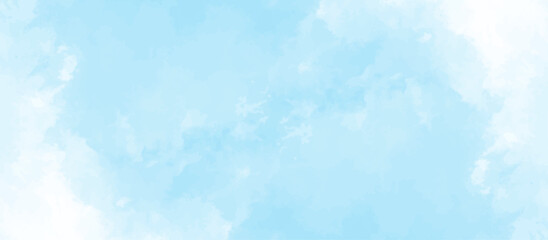 Blue sky with cloud .Beautiful blue sky with white clouds .bright cloud cover in the sun calm clear winter air background .gradient light white background.	