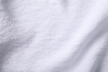 Texture of white fabric as background, top view