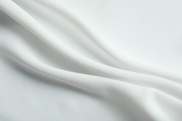 Fototapeta premium Texture of white fabric as background, top view