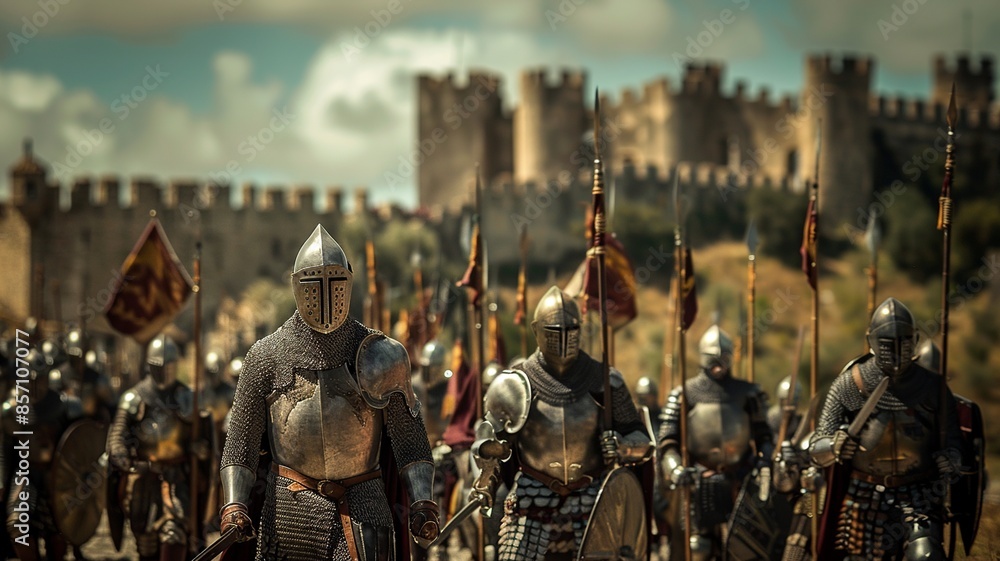 Poster embark on a historical journey with this professional image capturing the portuguese army during the