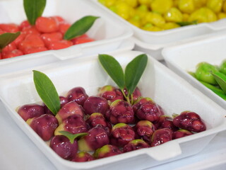 Luk Chub is a Thai dessert made from beans molded into shapes and coated with several layers of jelly.
