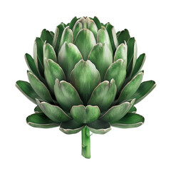 Fototapeta premium Close-up image of a fresh artichoke. Perfect for culinary blogs, health articles, and fresh produce illustrations.