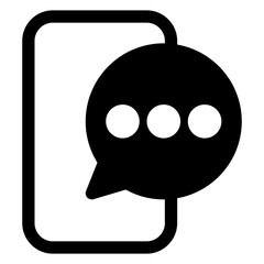 chat  glyph  icon vector illustration isolated on white background