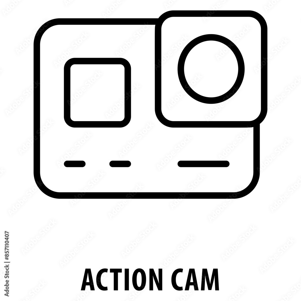 Poster action cam icon simple and easy to edit for your design elements