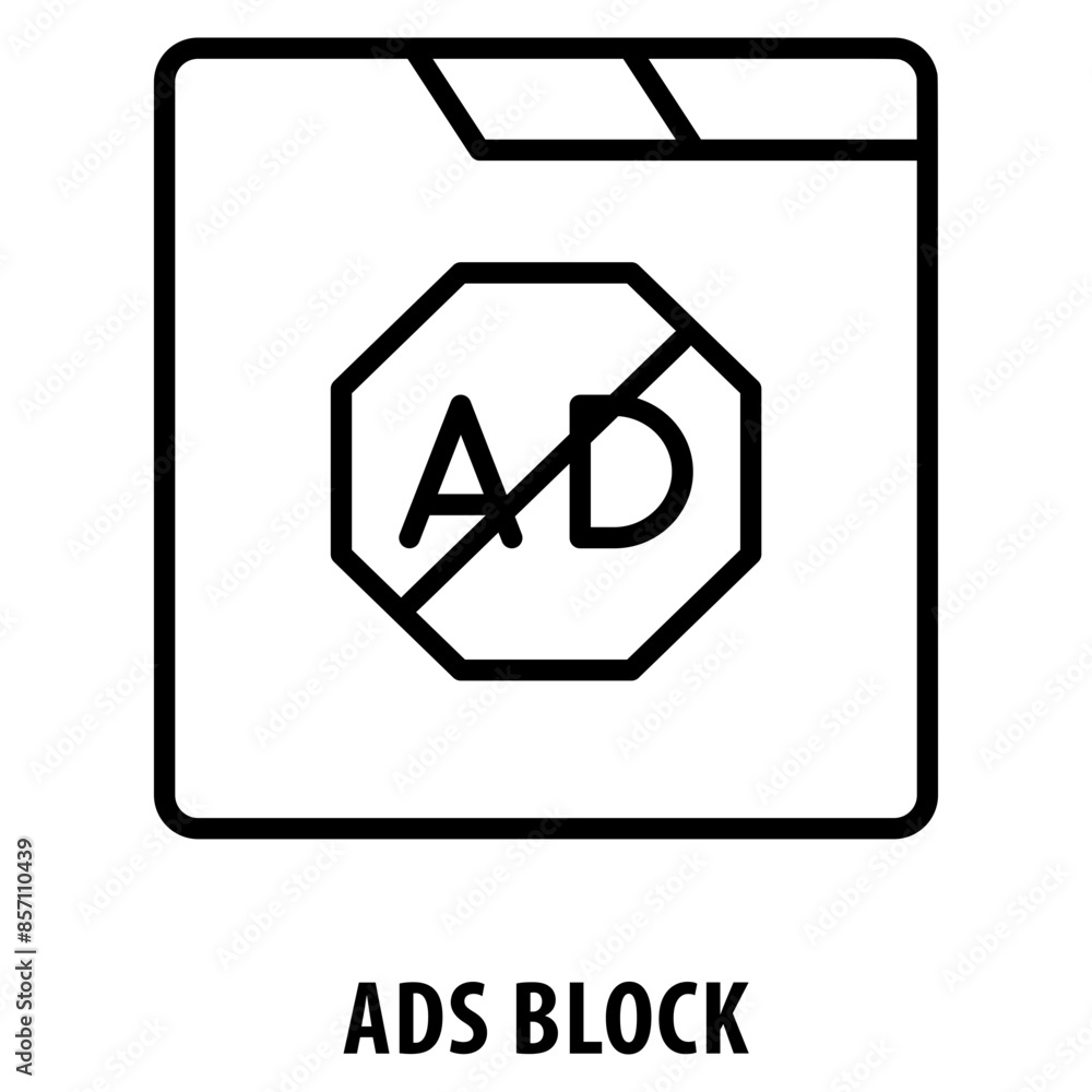 Poster ads block icon simple and easy to edit for your design elements