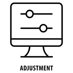 Adjustment Icon simple and easy to edit for your design elements