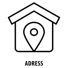 Adress Icon simple and easy to edit for your design elements