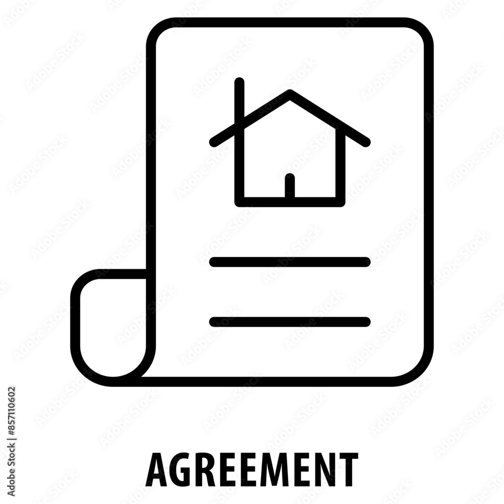 Aufkleber agreement icon simple and easy to edit for your design elements