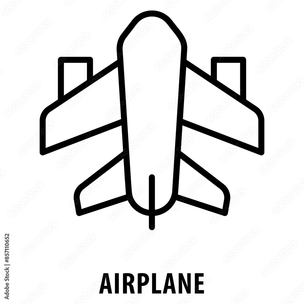 Poster airplane icon simple and easy to edit for your design elements
